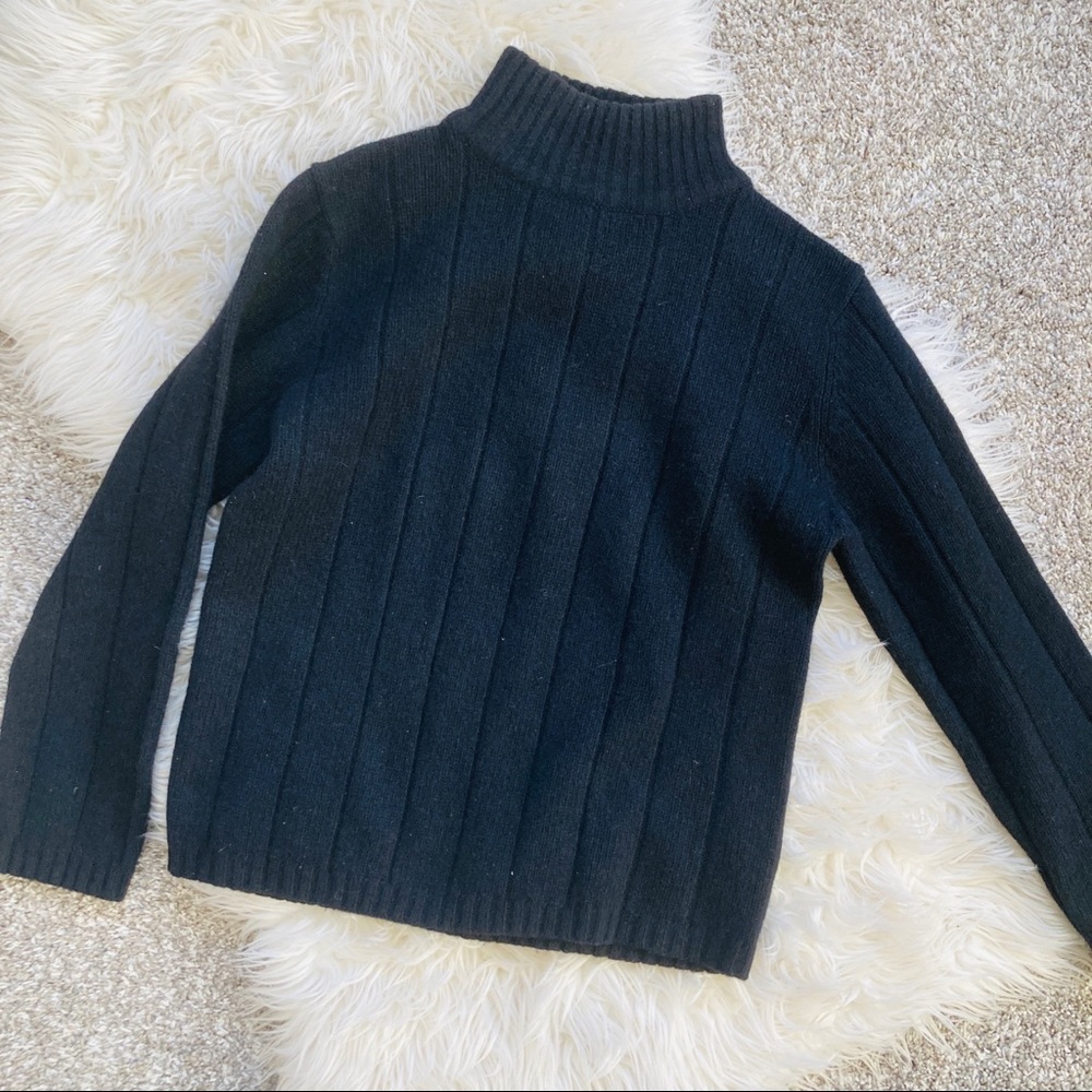 Rosanna Lambswool Angora Blend Ribbed Turtleneck Sweater MP